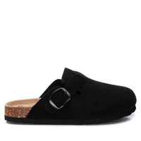 REFRESH Women's Suede Clogs in black - women's shoe - alternate view