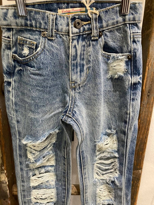Vintage Havana - Kid's Distressed Hi Rise Jean