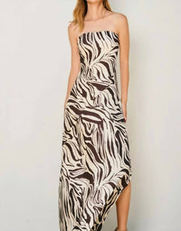 Dress Forum - Animal Print Chiffon Maxi Dress