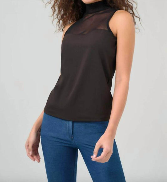 Anatomie - Ellen Sleeveless Mesh Mockneck Top