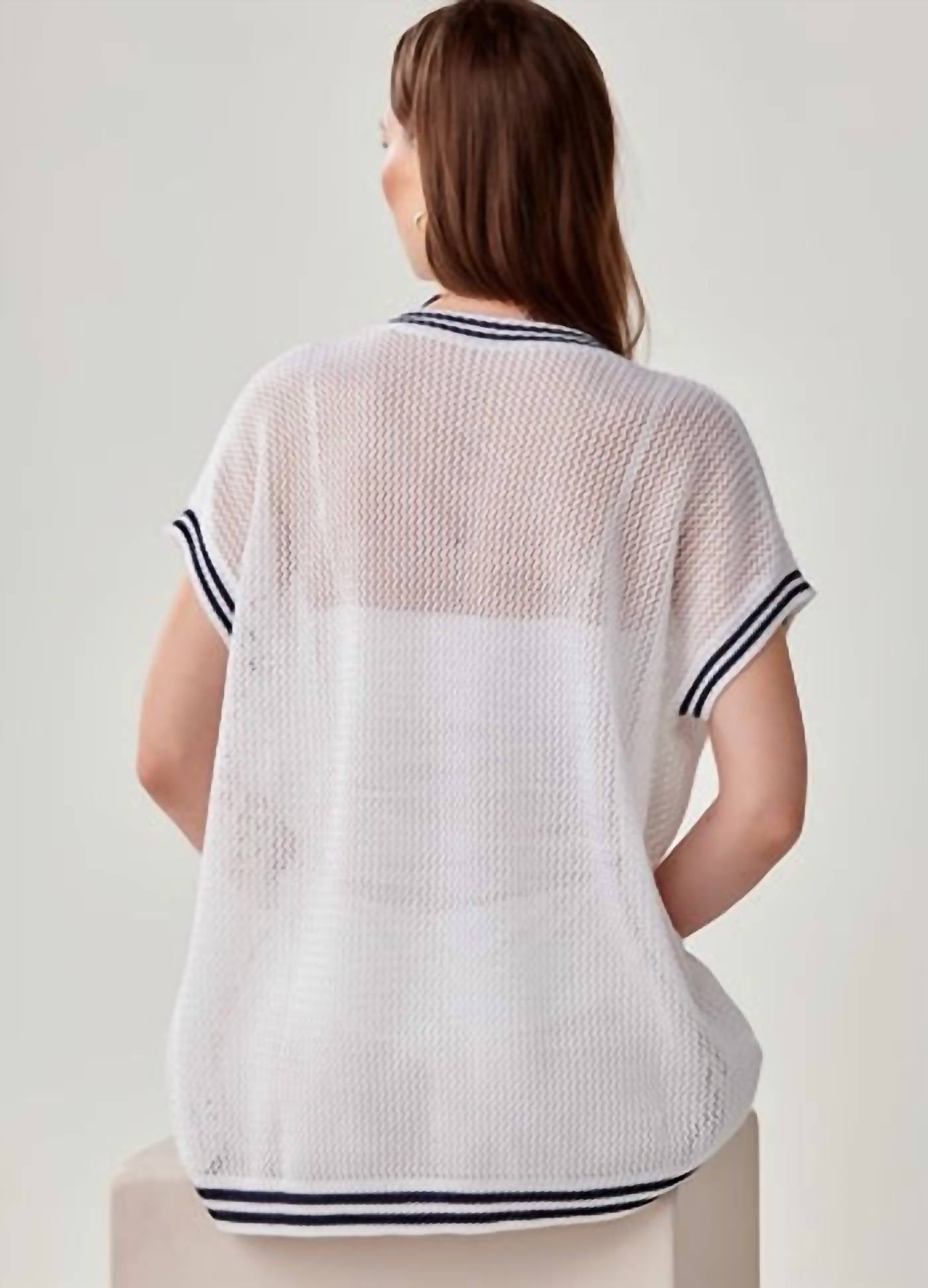 Charlie Paige - Stripe Trim Cardigan