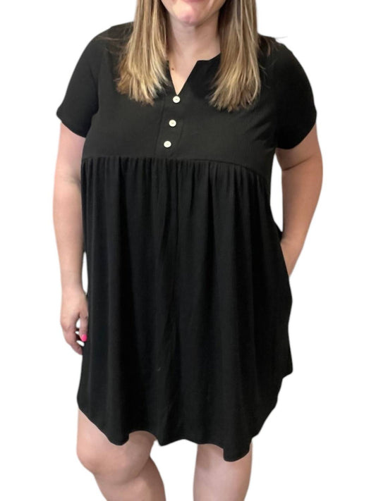 Honeyme - Babydoll With Button Dress