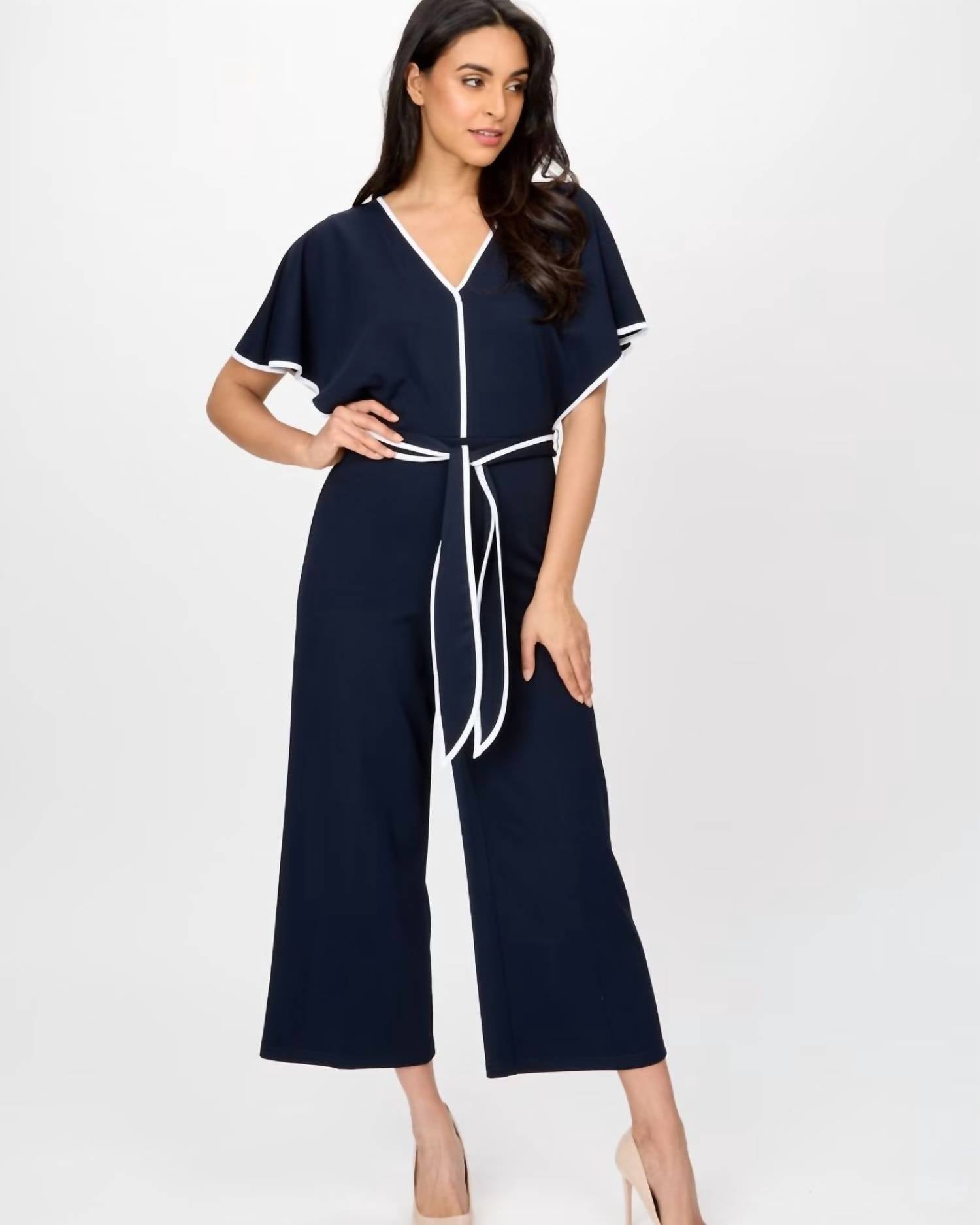 Joseph Ribkoff - Contrast Trim Jumpsuit