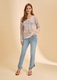 Fdj - Printed V-neck Sweater