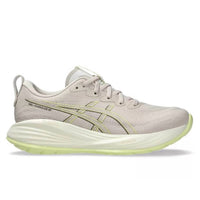 ASICS Women's Gel Cumulus 27 Wide Shoe in mineral beige huddle yellow - women's sneaker