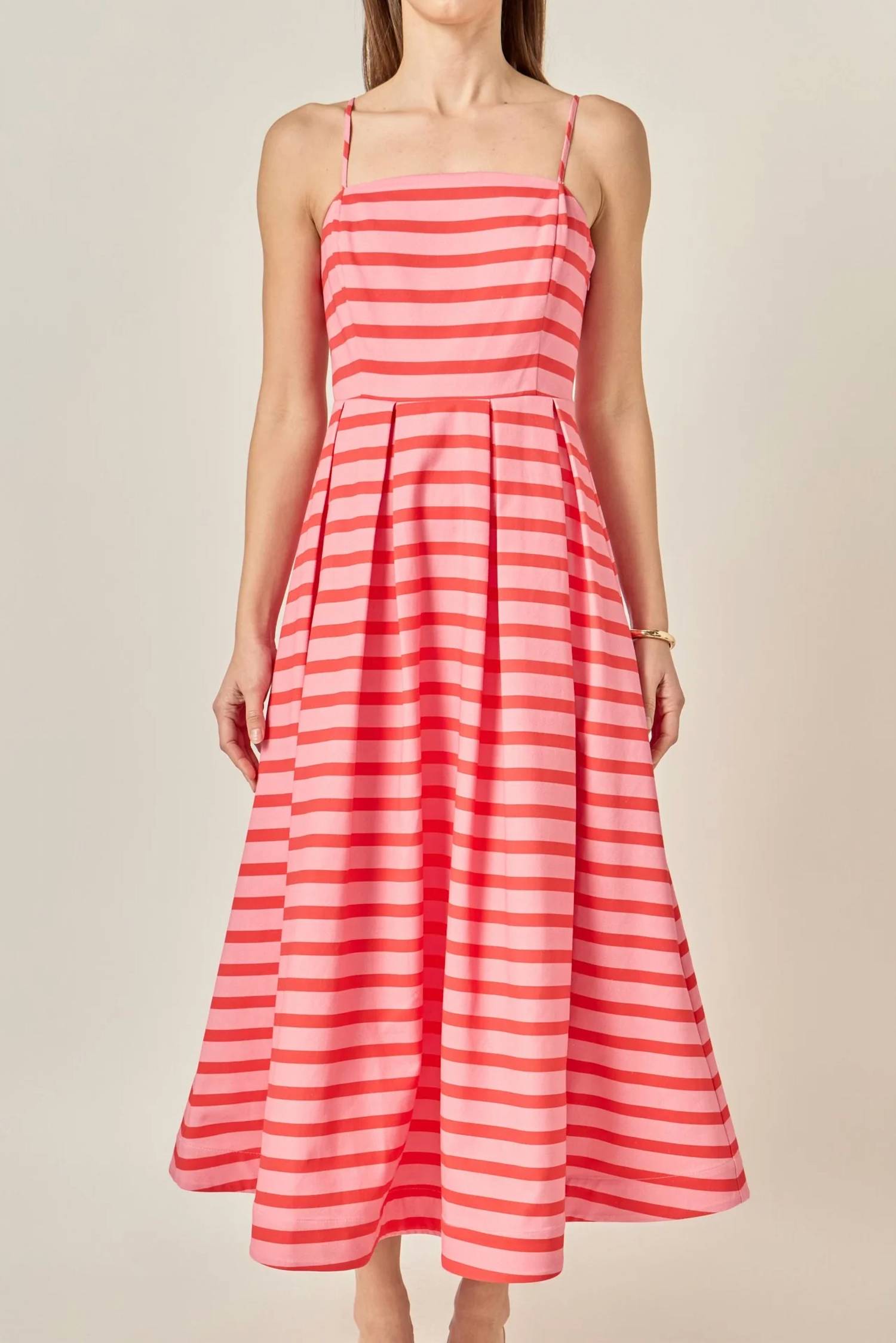 English Factory - Margaret Pleated Midi Dress