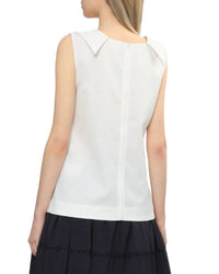Shushu/Tong Square Neck Lace Vest Top in white - women's tank top - alternate view