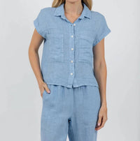 Elliott Lauren - Effie Short Sleeve Linen Shirt