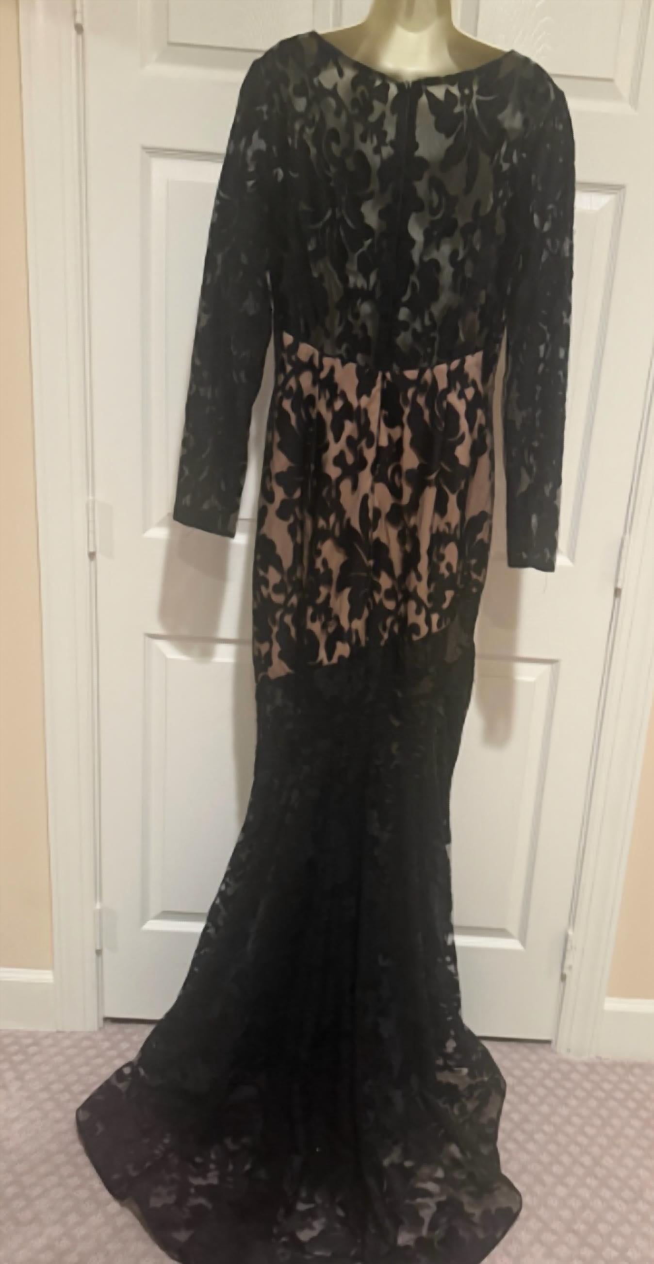 Aram - Women's Lace Long Sleeve Gown