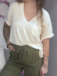 Aemi + Co - Remi V-neck Short Sleeve Top