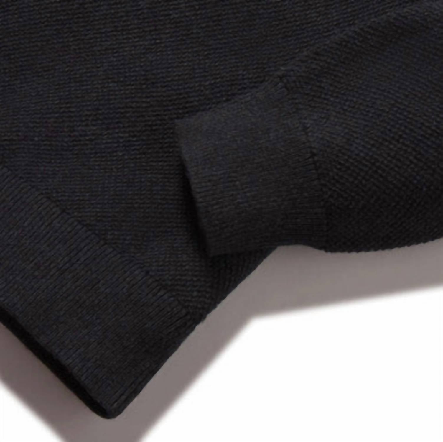 Grayers Men's Ernest Cotton Cashmere Crew Sweater in charcoal - women's sweater - alternate view