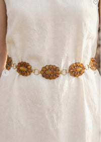 Fame Accessories - Women's Amber Sunset Concho Belt