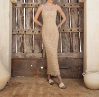 Andres Otalora - Poesia Quieta Hand Knit Macrame Maxi Dress