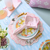 Laura Park - Porto Tiles Scalloped Dinner Napkins