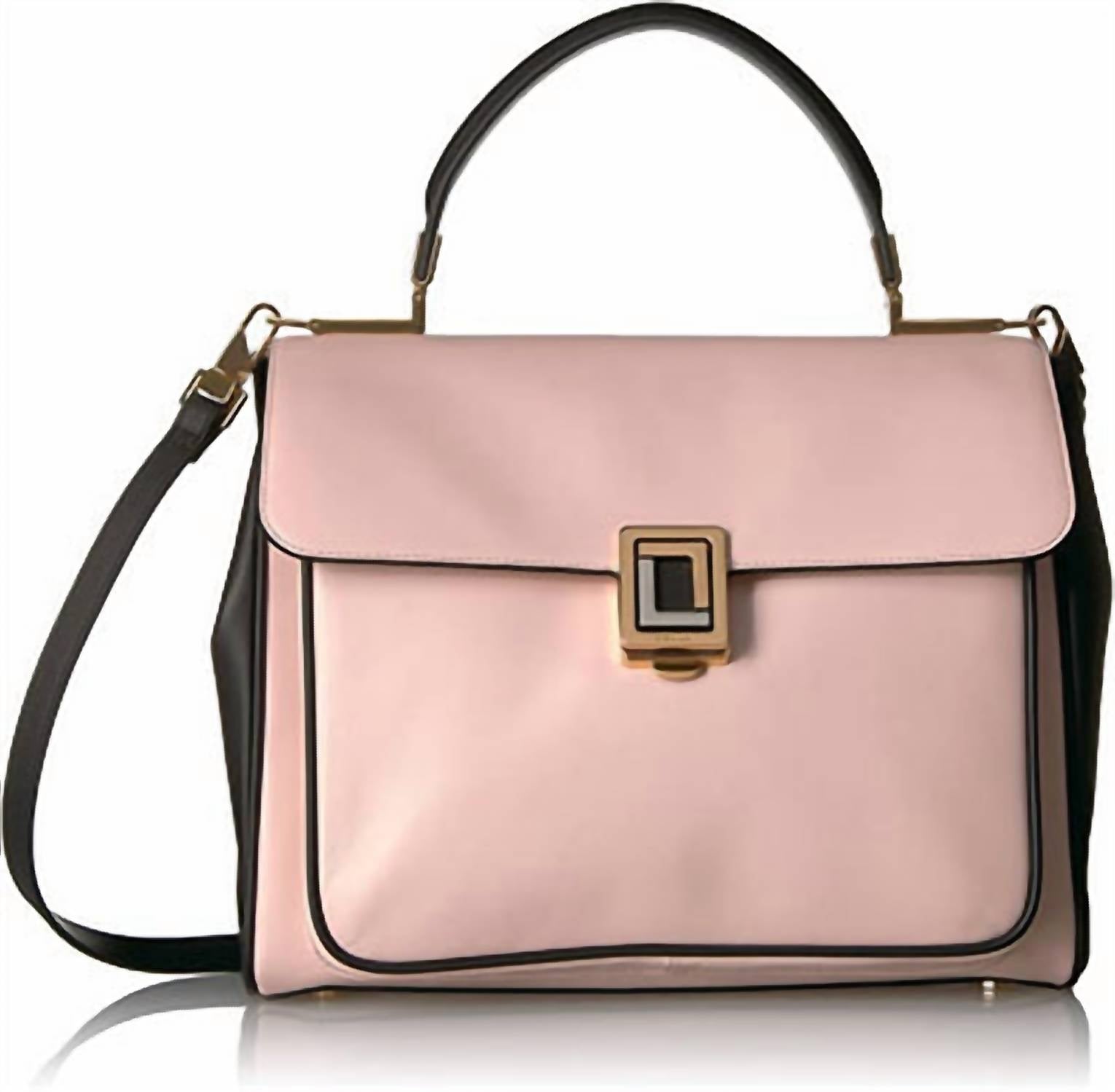 Luana Italy Women's Giorgia Satchel in pink black - women's bag