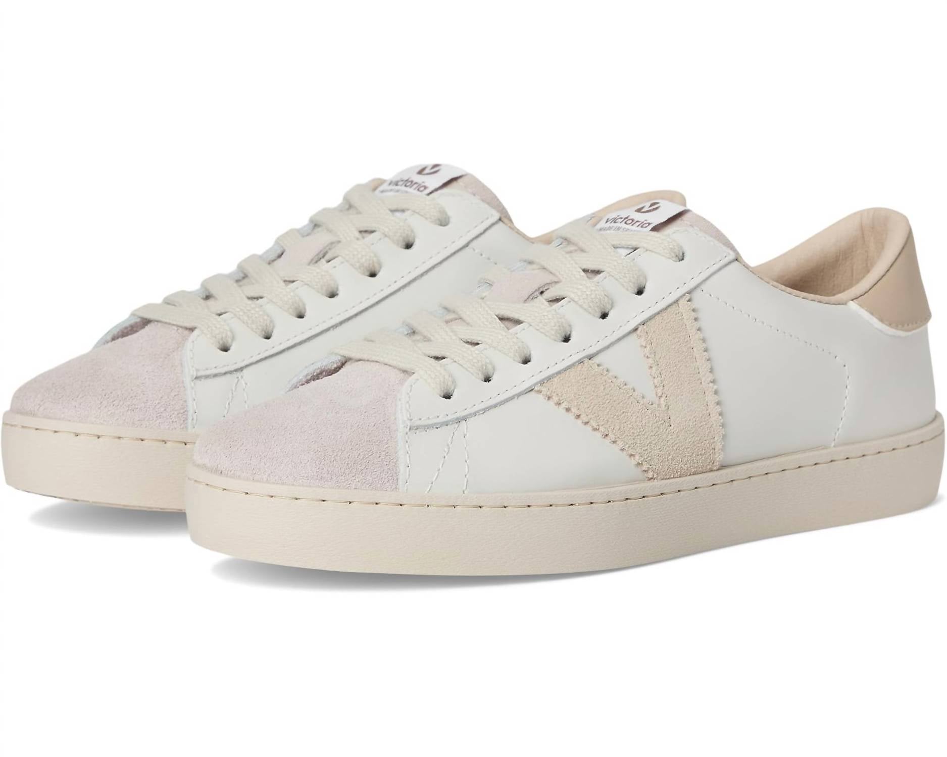 Victoria Shoes Unisex - Hielo Leather Suede Sneaker in beige - women's sneaker