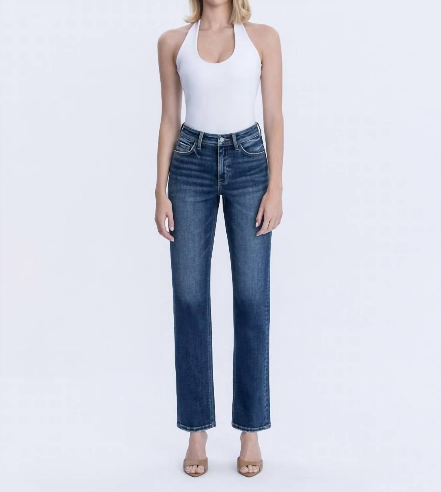 VERVET BY FLYING MONKEY victoria jeans in denim - women's pants