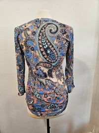 David Cline - Women's Paisley Printed V-neck Top