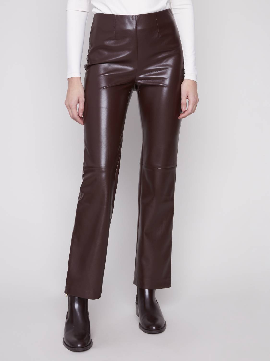 Charlie B - Faux Leather Pull-on Pants