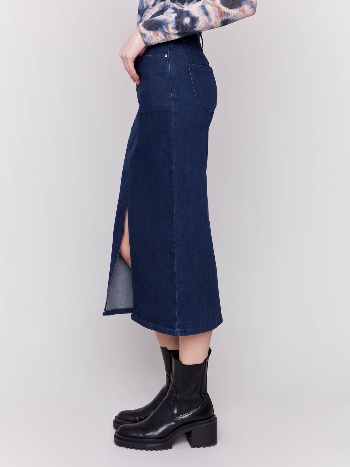 Charlie B - Long Denim Skirt
