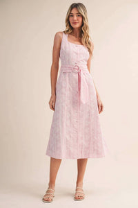 &Merci - Floral Belted Midi Dress