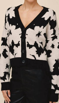 Bella Dahl Floral V Neck Cardigan - women's cardigan