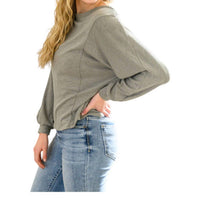 White Birch - Solid Knit Open Back Top