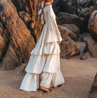 Zinnia Pearl - Women's Sexy Shoulders Maxi Dress