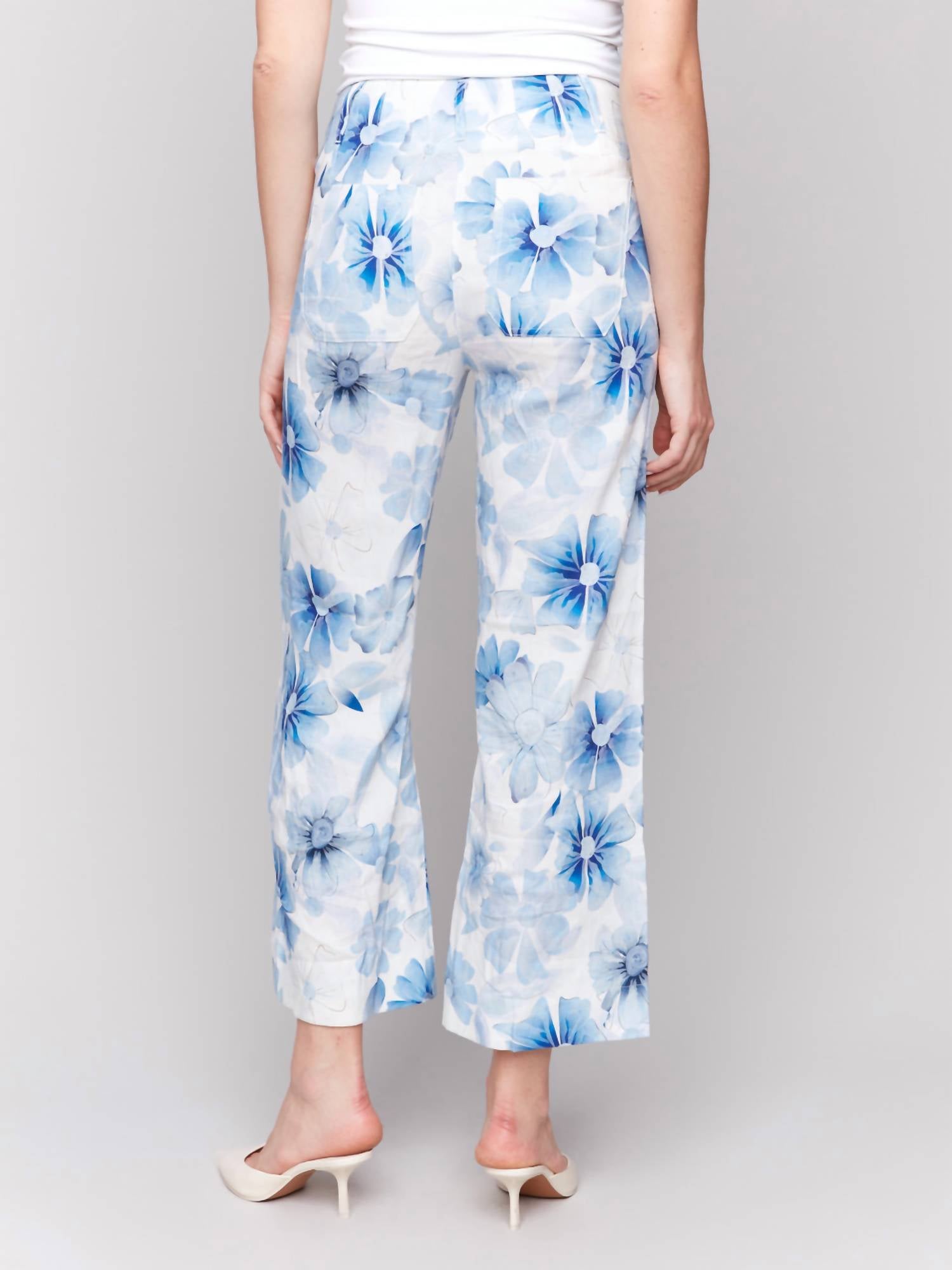 Charlie B - Bailey Linen Cropped Pant