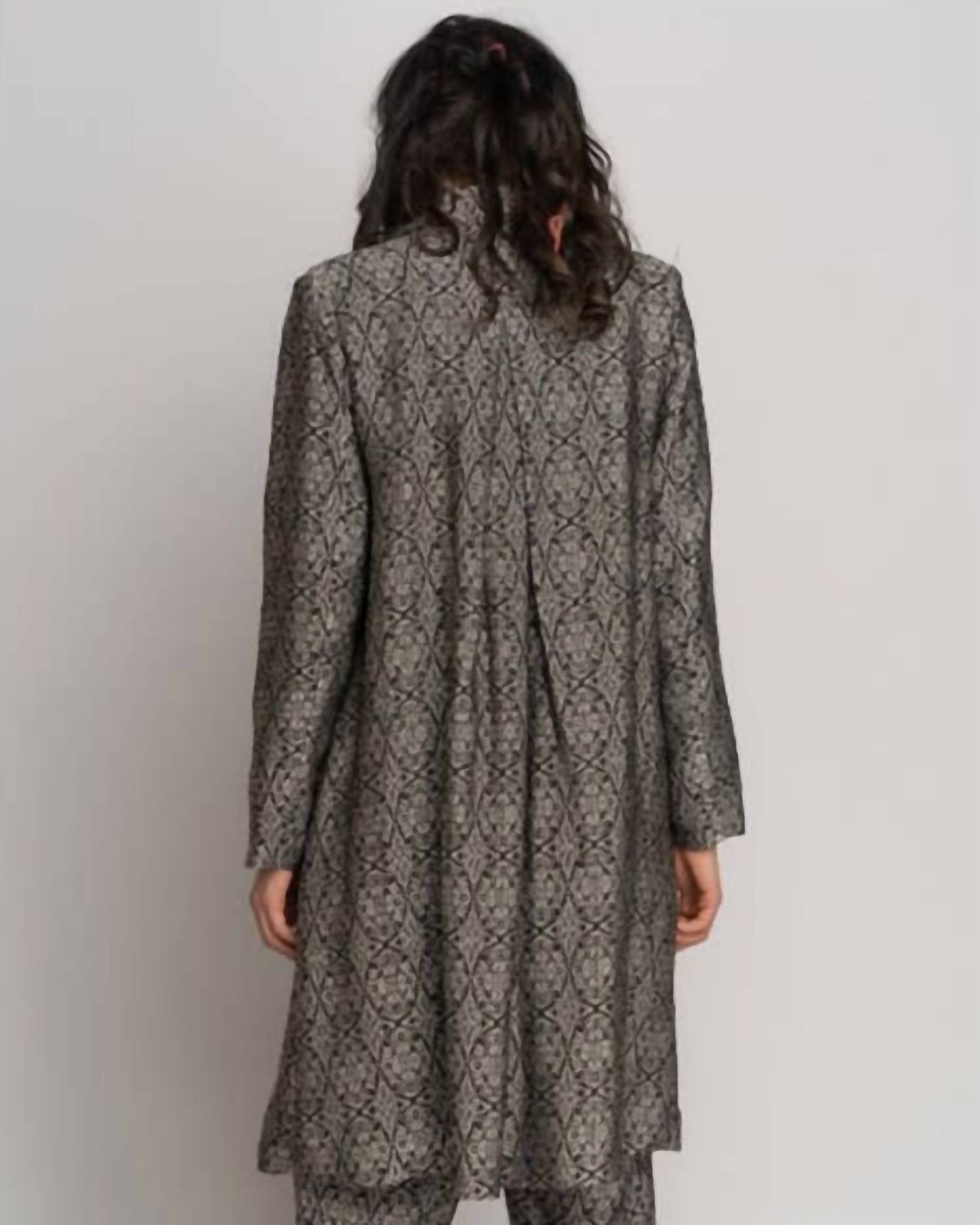 Baci - Kaleidoscope Print Button Up Overcoat