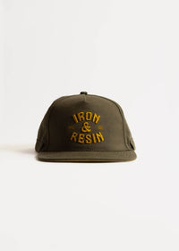 Iron & Resin Men's Carpenter Hat in olive - men's hat - detail view