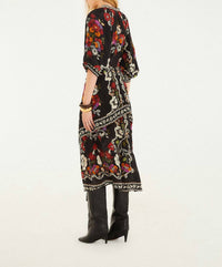 Farm Rio - Rococo Flowers Belted Midi Dress