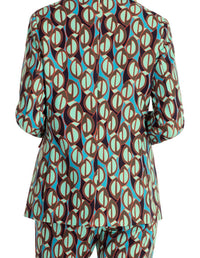 Marc Cain - Retro Print Single-breasted Blazer