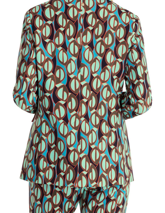 Marc Cain - Retro Print Single-breasted Blazer