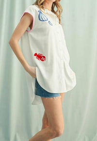 Wishlist - Seaside Story Tunic Top