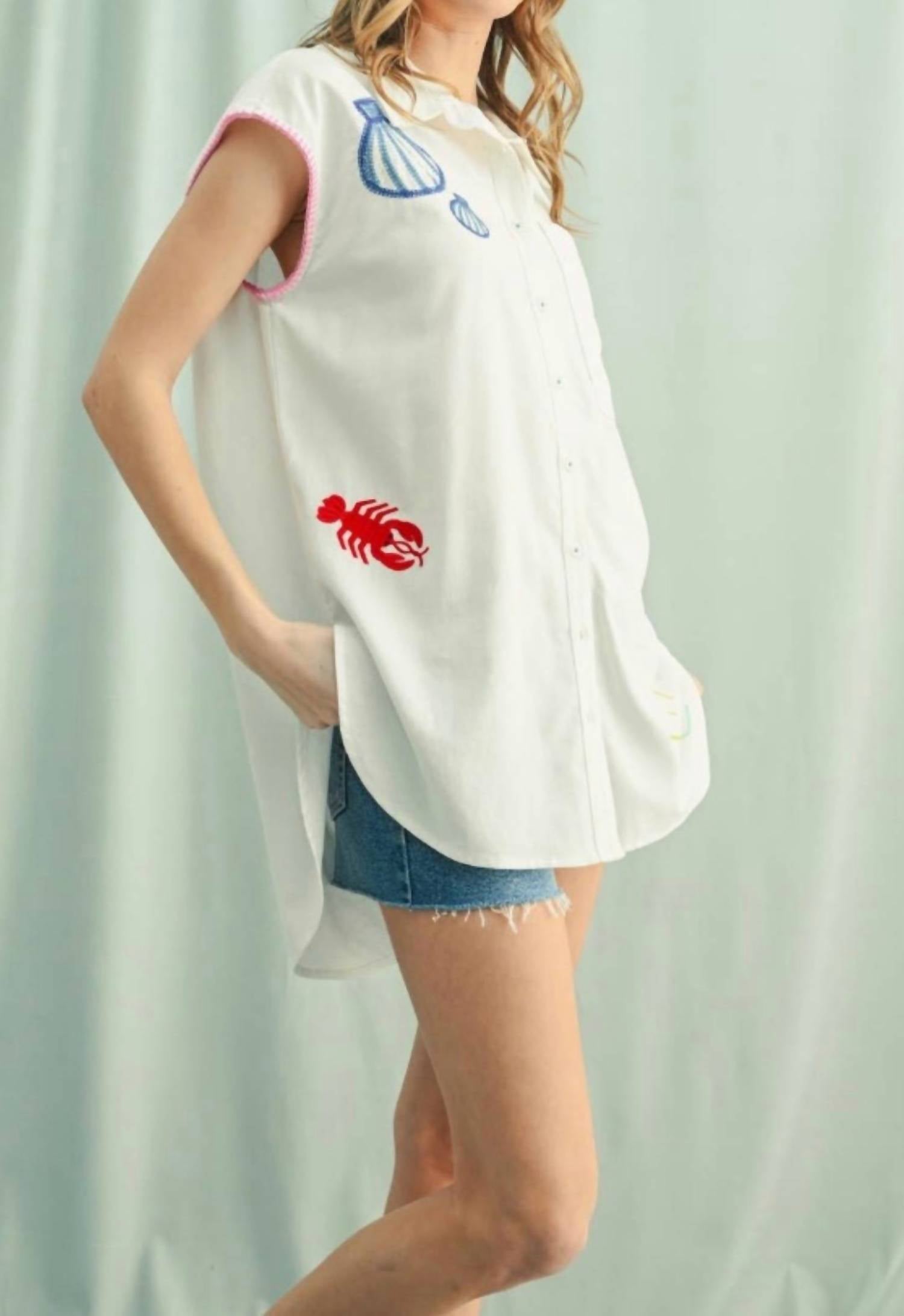 Wishlist - Seaside Story Tunic Top