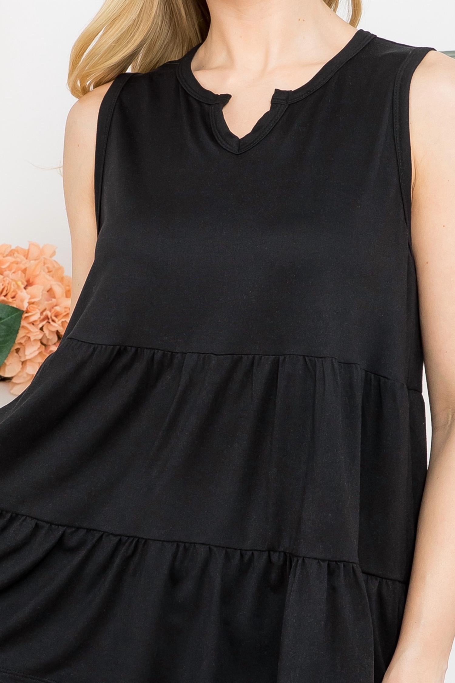 You And Me - Knotch Neckline Tank Top