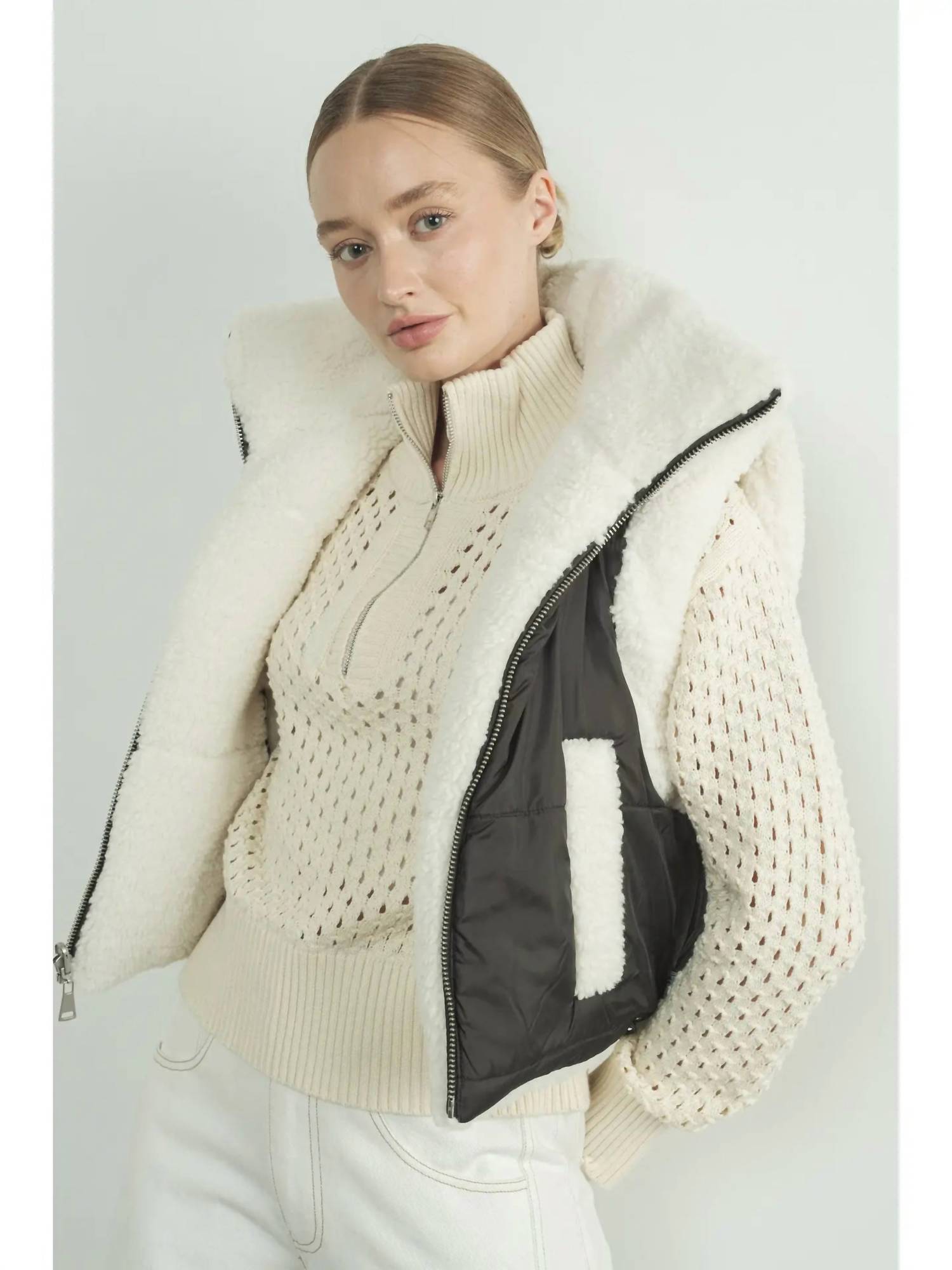 Aaron & Amber - Reversible Sherpa Cozy Vest