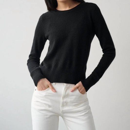 White + Warren - Cashmere Shrunken Crewneck Sweater