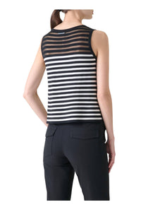 Akris Punto - Kodak Stripe Cardi & Sleeveless Tank Sweater Set