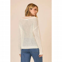 Cozy Co. - Sunkissed Open Knit Sweater