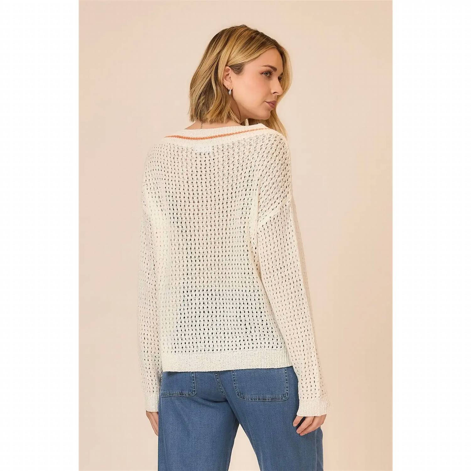 Cozy Co. - Sunkissed Open Knit Sweater