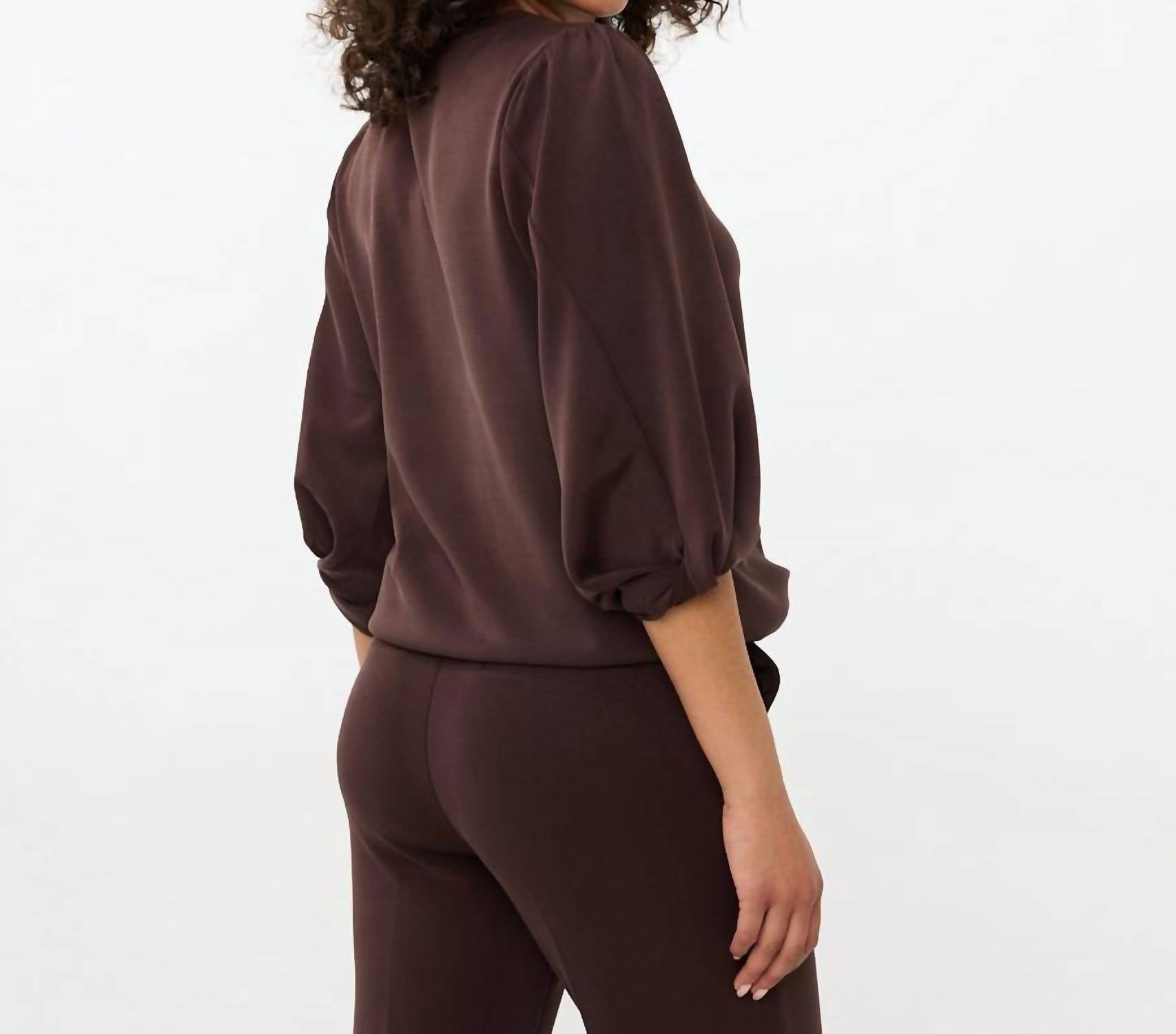 Esqualo - Twisted Sleeve Modal Sweater