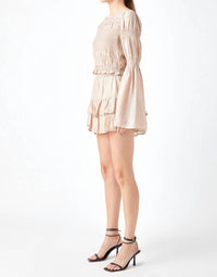 Endless Rose - Smocked Top With Bell Sleeves