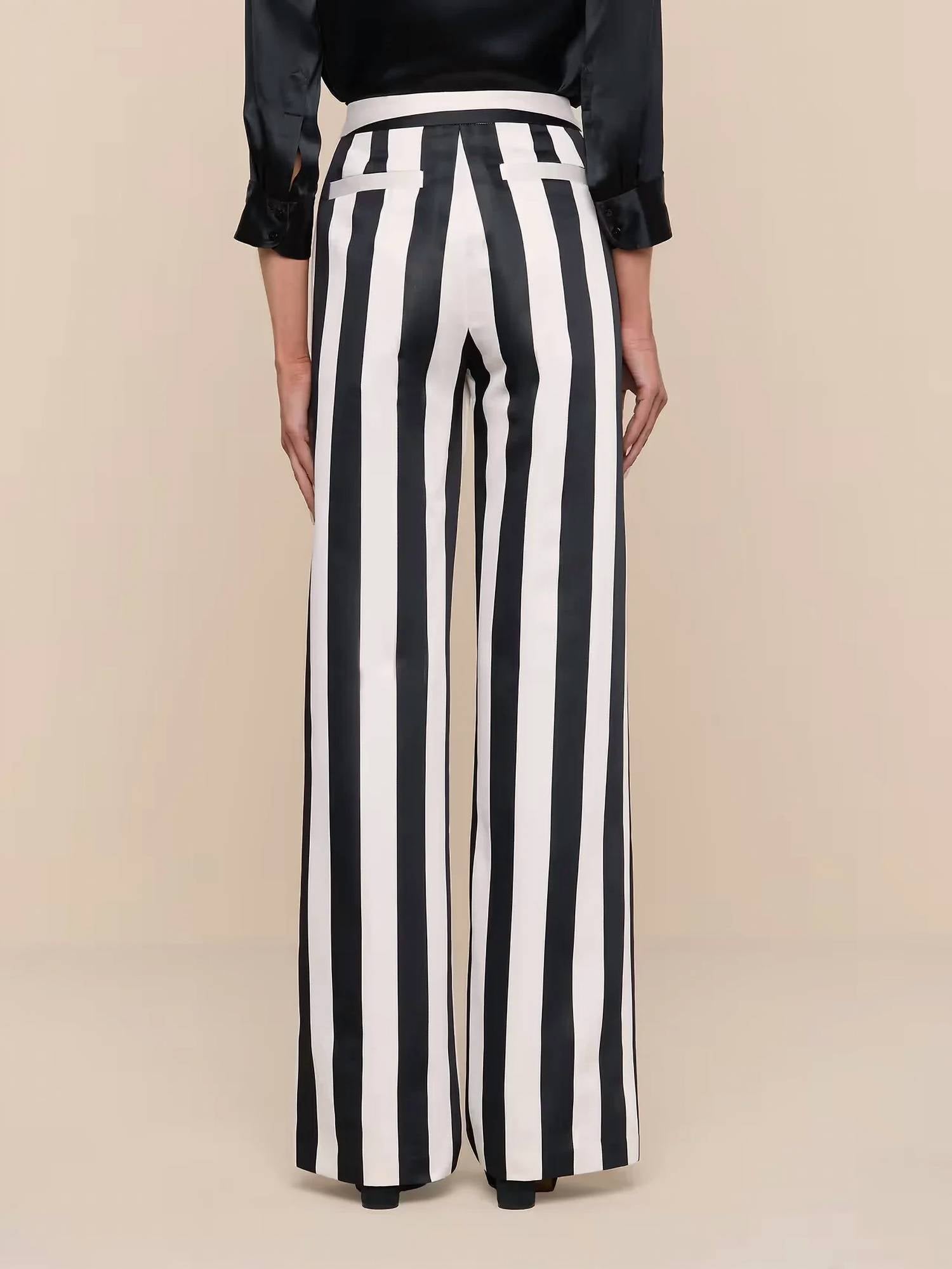 L'Agence - Women's Livvy Satin Straight-leg Trouser