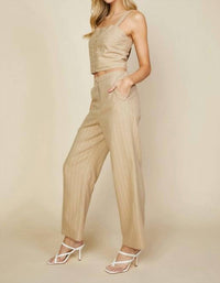 Lined Linen Button Top