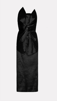 Milly - Harlow Bow Taffeta Strapless Dress