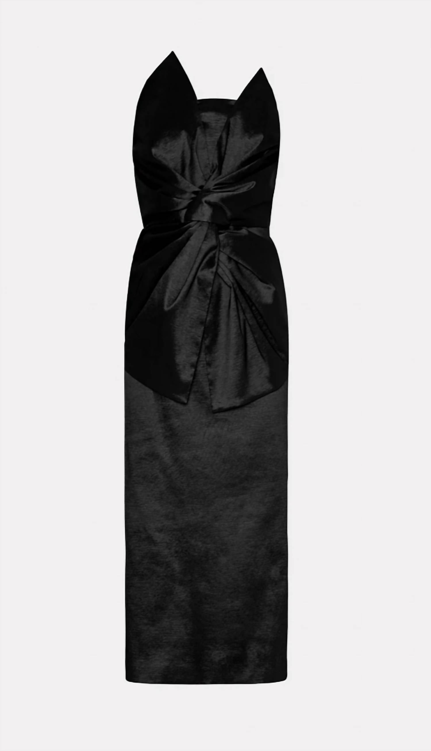 Milly - Harlow Bow Taffeta Strapless Dress