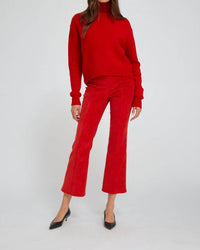 Sprwmn - Ankle Flare Pants With Princess Seam