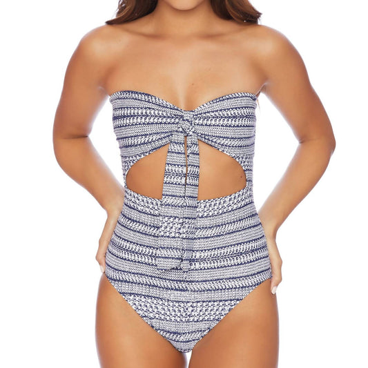 Splendid - Cut Out Lace Back One Piece Swimsuit